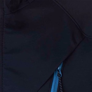 Men Softshell Jacket Hooded Fleece Backed Windproof Waterproof <b>Raincoat</b> Breathable Outdoor Climbing Coat Navy for Raining Season - Product Image 2