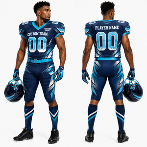 Uniforme Profesional de Fútbol Americano, Conjunto de Jersey y Pantalones, Diseño Artístico, Costuras Reforzadas, Personalizable para Equipos - Product Image 2