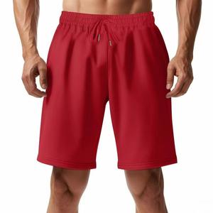 Shorts Bermuda pour hommes, couleur unie, taille à cordon de serrage, poches à séchage rapide, vêtements décontractés - Product Image 6