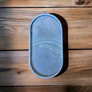 Bandeja de Almacenamiento Ovalada de Jesmonite, Diseño Moderno y Lujoso, para Organizar la Mesa, un Solo Compartimiento, Fácil de Limpiar, Apta para Lavavajillas, 2 cm - Product Image 3