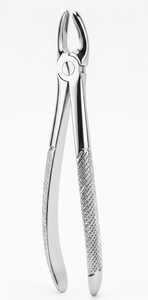 Forceps d'extraction dentaire universels chromés en acier inoxydable chirurgical pour dents supérieures et inférieures - Product Image 3