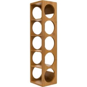 Porte-vin mural en bambou naturel pour 5 bouteilles, rangement de cuisine, porte-bouteilles vertical en bois de bambou écologique - Product Image 5