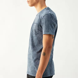 High Quality Wholesale Men's Oversize <b>Polyester</b> <b>T</b>-<b>Shirt</b> Heavyweight Asid Washed Streetwear With Solid Pattern Acid Wash <b>T</b>-<b>Shirts</b> - Product Image 2