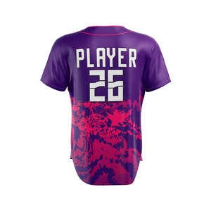 เสื้อเบสบอลผู้หญิงไซส์พลัส โพลีเอสเตอร์ 100% พิมพ์ลายด้านหน้า แขนสั้น ระบายอากาศ ซึมซับเหงื่อ แห้งเร็ว แบบยูนิฟอร์ม - Product Image 5