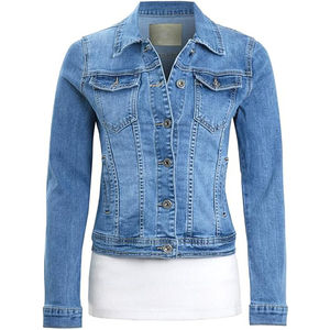 Produit tendance : Vestes en jean légères pour femmes, teintes unies, à séchage rapide, en vente - Product Image 2