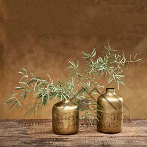 Jarrones antiguos de latón y hierro metálico para decoración de sala de estar, floreros de mesa de metal superventas de La India 2025, superventas - Product Image 3