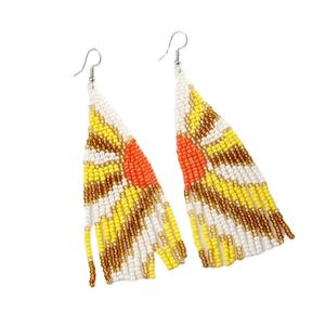Pendientes colgantes con borlas de cuentas multicolor para mujeres y niñas por MD HANDICRAFTS - Product Image 1