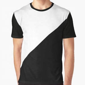 Camiseta en blanco de alta calidad OEM para hombre, Camiseta de punto liso de 100% algodón con estampado personalizado para hombre, Camiseta holgada estampada en blanco - Product Image 5