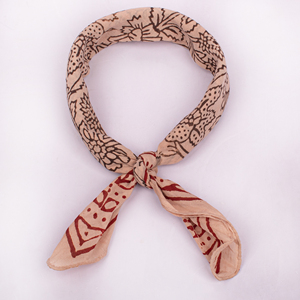 Pañuelo Cuadrado Suave y Ecológico con Estampado Bagru de Algodón, Estilo Veraniego, 55*55cm, Bandana Decorativa para Mujer - Product Image 5