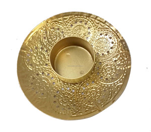 Bougeoirs ronds en or mat simple pour pendaison de crémaillère ou anniversaire de mariage Thanksgiving Noël dîner aux chandelles - Product Image 5