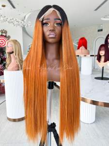 Perruque en cheveux humains vierges vietnamiens Remy, 100% soyeux, lisse, 30 pouces, longueur de mèches pour femmes noires, trame simple - Product Image 5