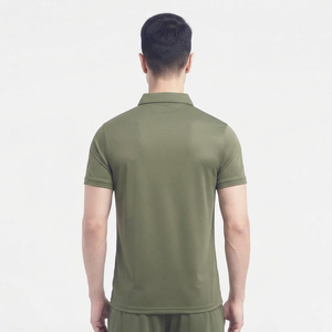 Polo pour homme, coupe confortable, manches courtes, col classique, pour l'été, les sports de plein air, le quotidien, vert, tendance, confortable - Product Image 3