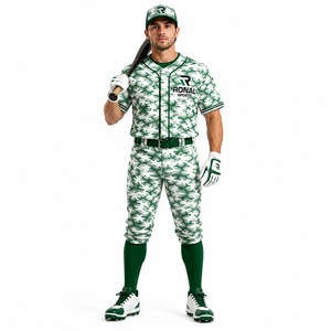 Maillots de baseball personnalisés à manches courtes avec logo par sublimation, style hip-hop, uniformes complets pour hommes, tailles plus - Product Image 3
