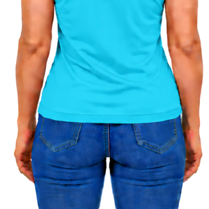 <b>Turquoise</b> Equestrian Sleeveless Patch Collar Polo <b>Shirt</b> for Women Slim Fit Horse Riding Training Top Customized Wholesale - Product Image 6