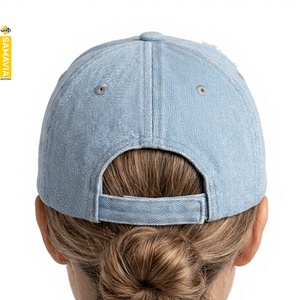 Gorra de béisbol de 5 paneles desgastada y rasgada, estilo vintage, para deportes al aire libre, moderna, ajustable, de algodón, retro, lavada. - Product Image 3
