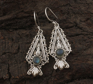 Natural Turquoise Cabochon Vintage <b>Earrings</b> Solid 925 Sterling <b>Silver</b> Rose Gold Plated Handmade <b>Drop</b> <b>Earrings</b> for Wedding - Product Image 1