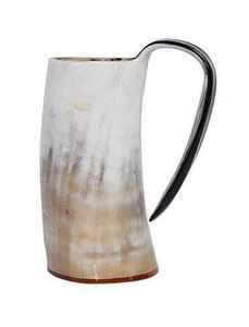 Corne à boire Viking en corne de buffle, verre à bière médiéval en corne d'ox naturelle polie - Product Image 5
