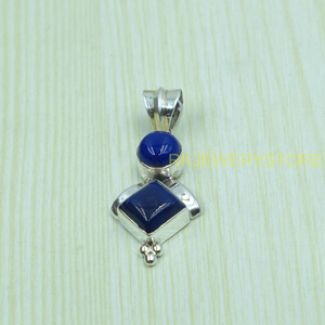 Collier pendentif en pierre précieuse lapis-lazuli bleu naturel, pendentif en argent sterling 925, grand bijou en lapis-lazuli, cadeau pour femme - Product Image 2