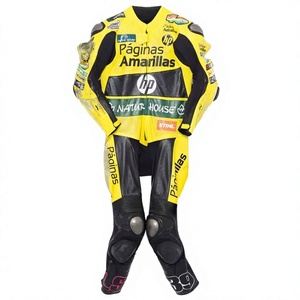 Combinaison de course MotoCP Luis Salom 1 pièce en cuir de vachette/crocodile pour moto, course sur circuit/équitation, combinaison/Motocyclette MotoCp pour motards de niveau - Product Image 1