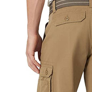 High Quality Men's Solid Breathable <b>Lightweight</b> Eco-Friendly Mid Waist Button Fly Canvas Breathable Casual <b>Cargo</b> <b>Shorts</b> - Product Image 3