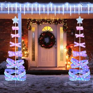 Albero di Natale a Spirale da Esterno di 2,1 Metri per Decorazioni Natalizie e di Capodanno - Product Image 2