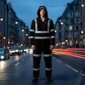 Hi Vis Reflective Safety Clothing Custom Design Men's <b>Winter</b> Working Coveralls Full Body <b>Overall</b> Workwear Suit Factory OEM. - Product Image 5