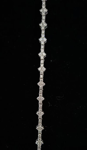 Chaîne de luxe Tennis en argent sterling 925 plaqué rhodium avec diamants Moissanite VVS taille ronde, idéale pour les mariages - Product Image 3