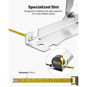 2pcs Stainless Steel Heavy Duty Wheel Alignment Tool with Accurate 2 Measuring <b>Tapes</b> Automotive <b>Toe</b> Alignment Plates - Product Image 4