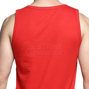 เสื้อกล้ามถักนิตติ้งผ้าฝ้าย 100% สวมใส่สบายสำหรับผู้ชาย เหมาะสำหรับออกกำลังกายและไลฟ์สไตล์แอคทีฟ ระบายอากาศได้ดี ไม่มีแขน - Product Image 4