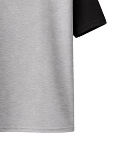 Camiseta de Manga Raglán Gris y Negra para Hombre, Cuello Redondo, Informal, Verano, Transpirable, Mezcla de Algodón, Suave, Cómoda, Ligera, para Uso Diario - Product Image 6