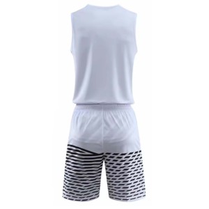 Conjunto de Camiseta de Baloncesto sin Mangas Personalizada para Hombre, Estampado Geométrico, Absorbe la Humedad, Ecológico, Antibacteriano, Pantalones Cortos con Cintura Elástica - Product Image 3
