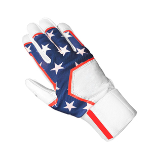 Vente directe usine – Gants de frappe de baseball personnalisés avec logo d'équipe, mitaines d'entraînement et de fielding en cuir durable de qualité supérieure pour adultes (gauche) - Product Image 5
