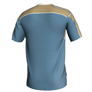 เสื้อฟุตบอลคุณภาพพรีเมียม โพลีเอสเตอร์ 100% พิมพ์ลายแบบซับลิเมชั่น โลโก้สั่งทำได้ แขนสั้น น้ำหนักเบา แห้งเร็ว ชุดกีฬาสำหรับทีม - Product Image 4