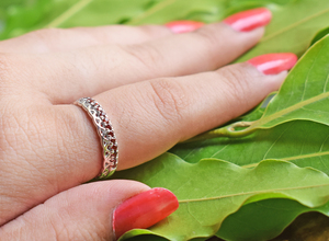 Anillo de Eternidad de Plata de Ley 925 al por Mayor con Gemas Auténticas de Zafiro Azul, Citrino, Amatista, Ónix Cromado y Granate - Product Image 6