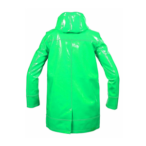 Trench-coat unisexe en PVC de haute qualité, veste de pluie avec logo sur le devant, style streetwear - Product Image 2