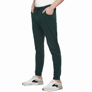 New Arrival Green Jogging <b>Trouser</b> Full Length Casual Pants <b>Men</b> Mid Waist Breathable Heavyweight <b>Drawstring</b> Closure Custom Style - Product Image 2