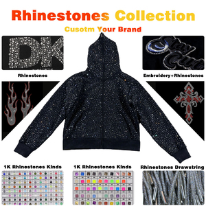 Custom Winter Streetwear <b>Punk</b> Vintage Solid Breathable High Quality Hoodie <b>Jacket</b> Cotton Denim Oversize - Product Image 6