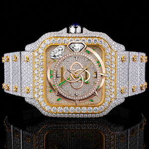 Men's Full Moissanite <b>Diamond</b> <b>Watch</b> Luxury Iced Out Bracelet Wristwatch - Product Image 1