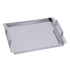 Rectangular Metal Storage <b>Tray</b> Polished Finish Minimalist Design For Table Top Organization - Product Image 3