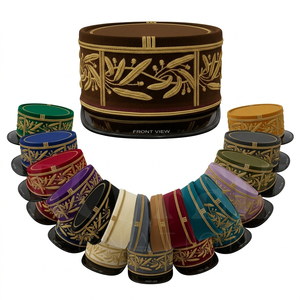 Premium Quality Embroidered Ceremonial Cap with Gold Leaf Design Custom Uniform <b>Hat</b> for Formal Events and Professional Wear Caps - Product Image 1