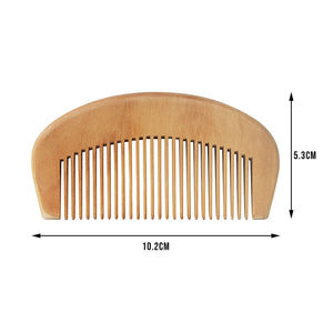 Peigne à cheveux religieux artisanal en bois à dents fines, écologique, pour la douche à domicile, les cheveux bouclés mouillés, le massage et les soins de la barbe - Product Image 4