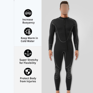 Mens Diving Suit One Piece Full Length <b>Wetsuit</b> For Scuba Diving Surfing Kayaking Water Sports Equipment Super Elastic Fabric - Product Image 4