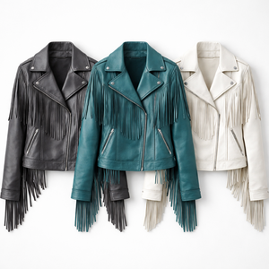 Wholesale Custom Premium <b>Vintage</b> Fringe <b>Leather</b> <b>Jacket</b> for <b>Women</b> - Direct Manufacturer & OEM Supplier - Product Image 5
