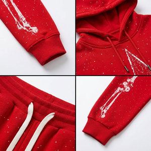 Ensemble de survêtements unisexes personnalisés coupe ample 240 g/m² avec veste à capuche décontractée couleur unie, survêtement 2-en-1 pour l'hiver, style streetwear - Product Image 6