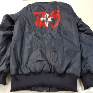 Protect Style Apparels Unisex Navy Bomber Jacket Waterproof Windproof <b>Camouflage</b> Pattern Zipper Closure Formal Style Polyester - Product Image 2