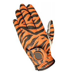 Gants de golf à imprimé tigre en cuir véritable pour droitier, antidérapants, avec fermeture auto-agrippante, gants de sport unisexes - Product Image 2