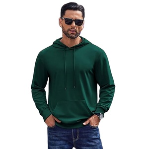<b>Mens</b> Thin Athletic Hoodie <b>Pullover</b> Long Sleeve Workout Wholesale Fashion Custom Embroidery Hoodies 100% Cotton Regular Fit - Product Image 1