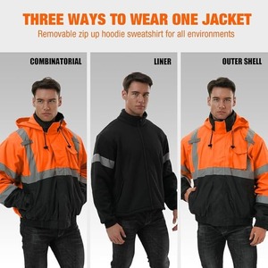 Custom <b>Winter</b> Safety Jacket Durable High Visibility Uniform Premium Manufacturer Bulk Production - Product Image 5