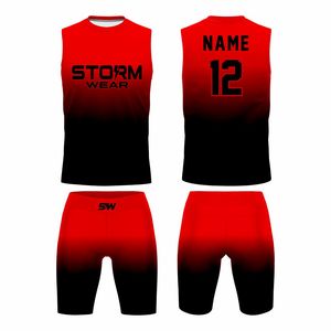 Uniforme de football américain 7v7 respirant et à séchage rapide, avec impression numérique et design personnalisable, pour le flag football 7 sur 7 - Product Image 3