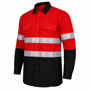 Camisa de Trabajo Reflectante de Alta Visibilidad Personalizada para Hombre, con Bolsillos Dobles en el Pecho, Camisa de Seguridad con Botones, Ropa de Trabajo Personalizada para la Industria - Product Image 3